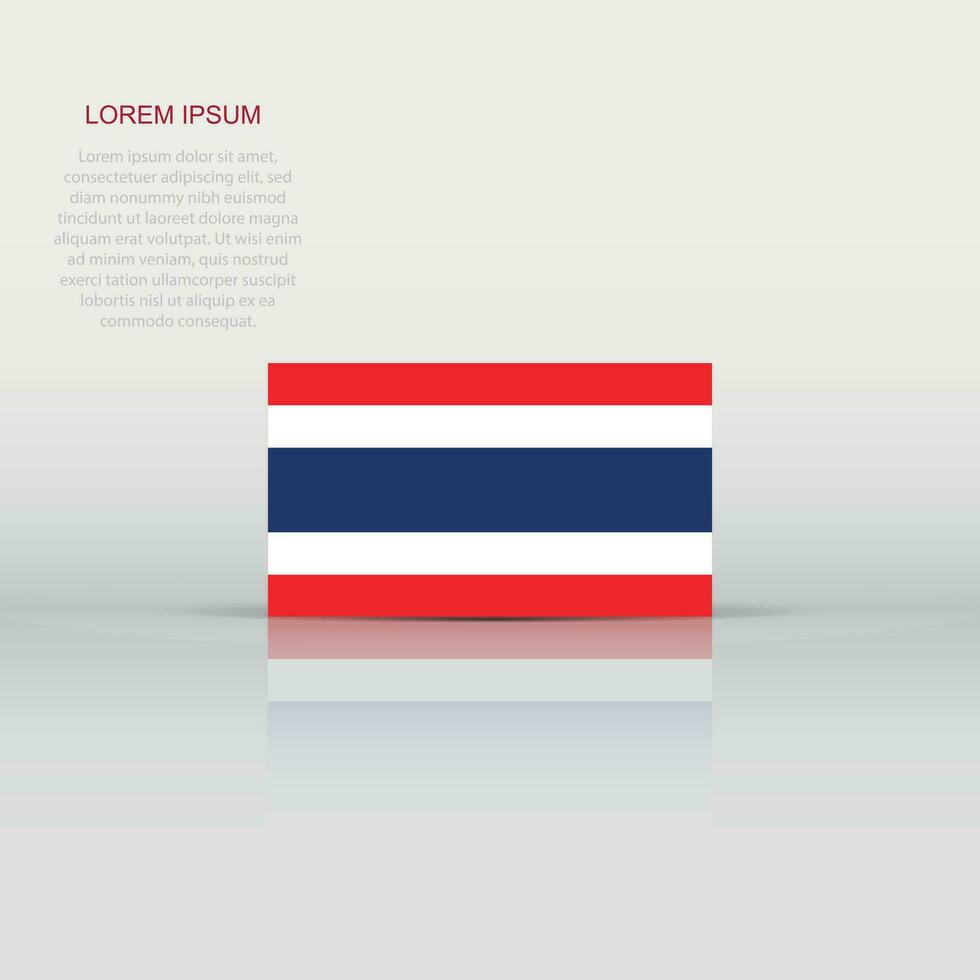 thailand flagga ikon i platt stil. nationell tecken vektor illustration. klok företag begrepp.