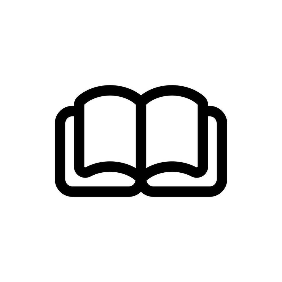einfach öffnen Buch Symbol. das Symbol können Sein benutzt zum Webseiten, drucken Vorlagen, Präsentation Vorlagen, Illustrationen, usw vektor
