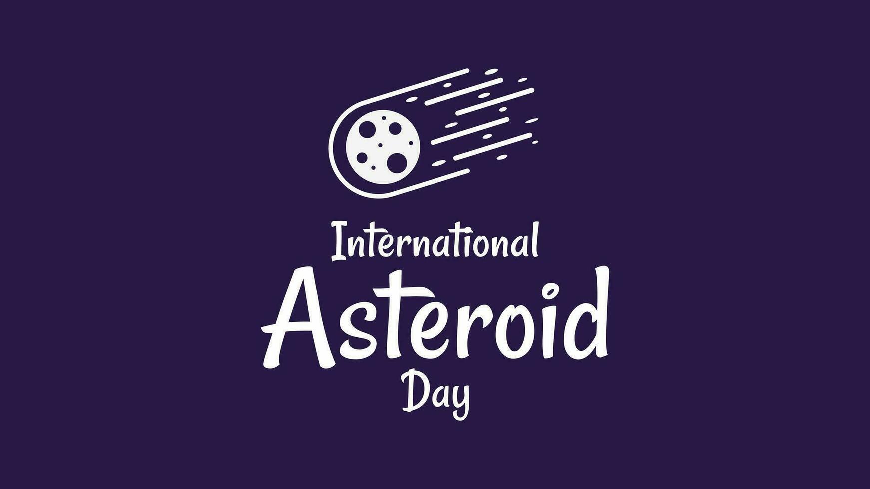 Vektor Illustration von International Asteroid Tag mit fallen Meteor Symbol im eben Design