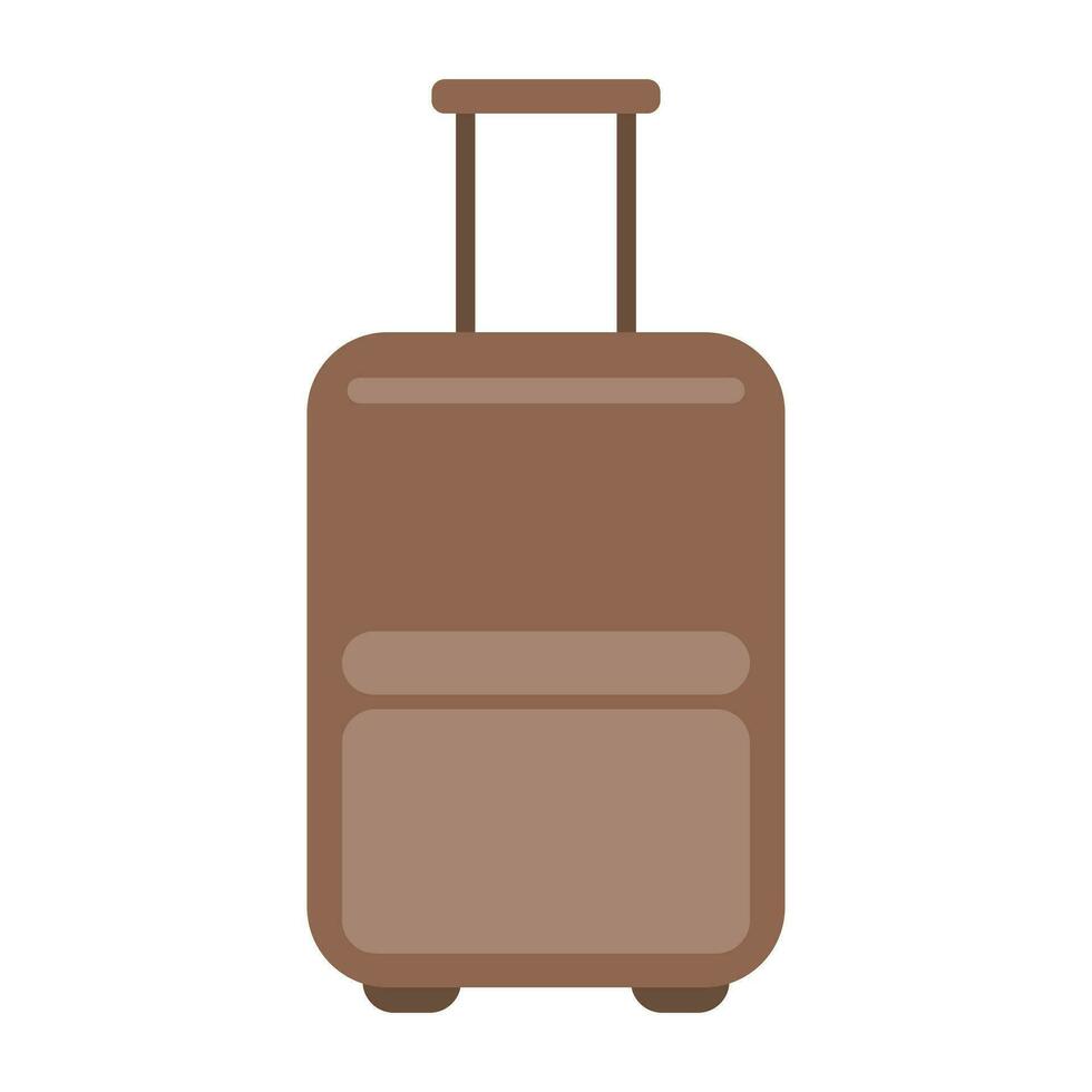 Koffer Symbol. Gepäck im eben Stil. Vektor Illustration