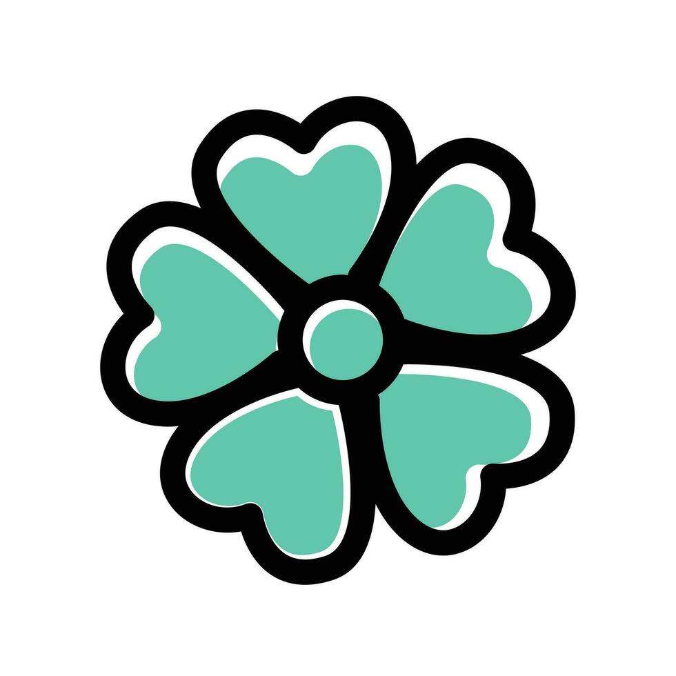 blomma ikon ClipArt vektor