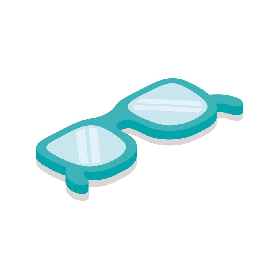 glasögon optisk tillbehör isometrisk stilikon vektor