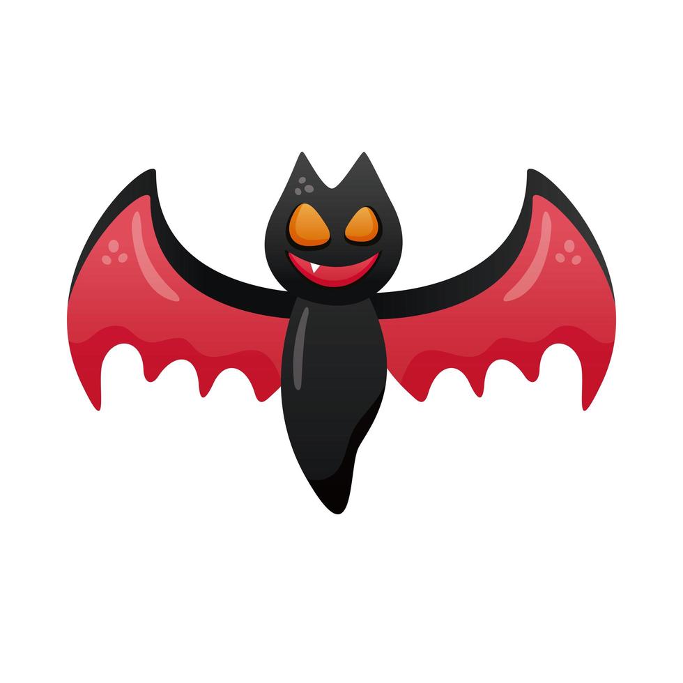 halloween bat flyger nedbrytande stil ikon vektor