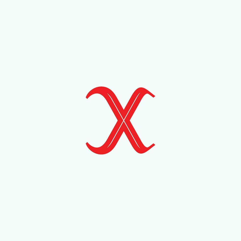 Brief x Symbol Logo Design vektor