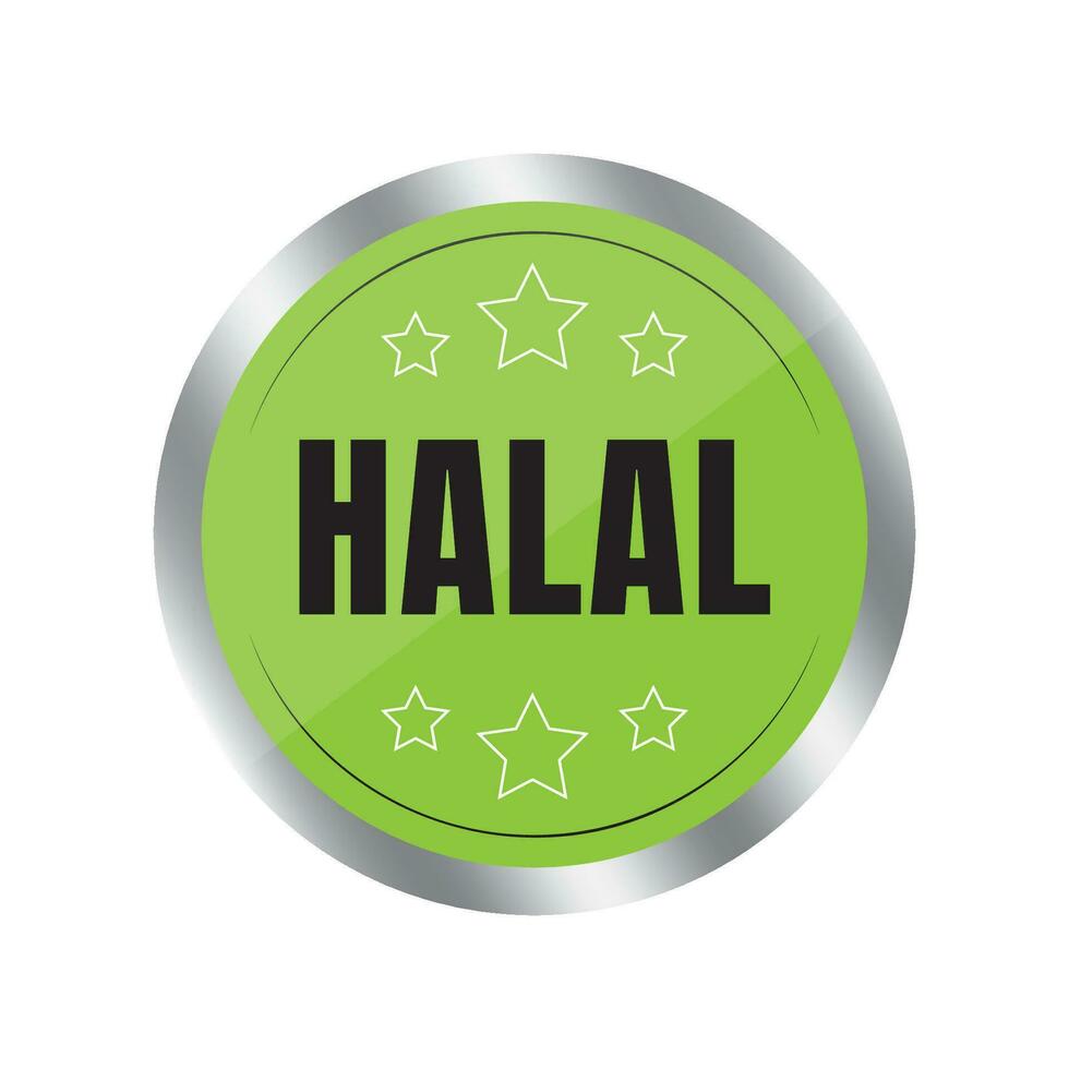 halal auktoriserad bricka, halal mat auktoriserad band bricka, halal produkt certifiering stämpel vektor