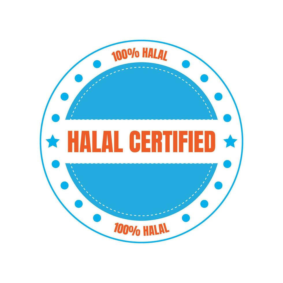 halal auktoriserad bricka, halal mat auktoriserad band bricka, halal produkt certifiering stämpel vektor