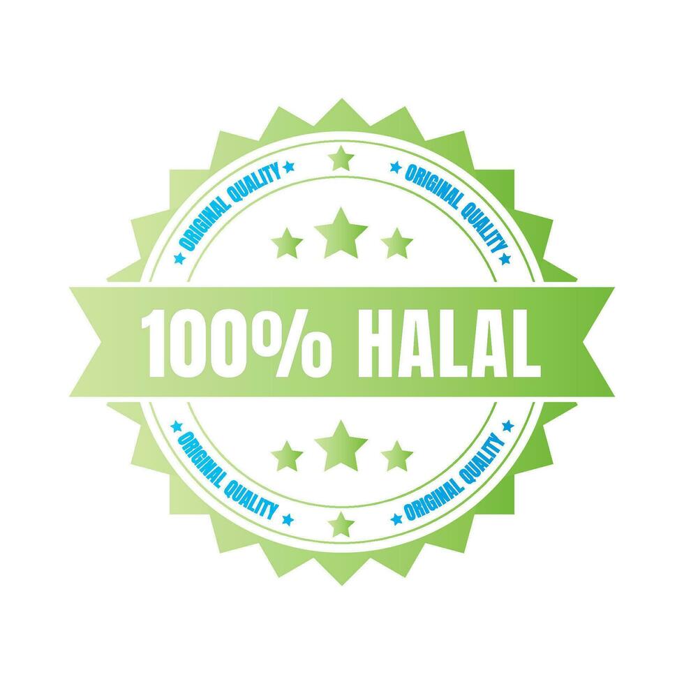 halal auktoriserad bricka, halal mat auktoriserad band bricka, halal produkt certifiering stämpel vektor
