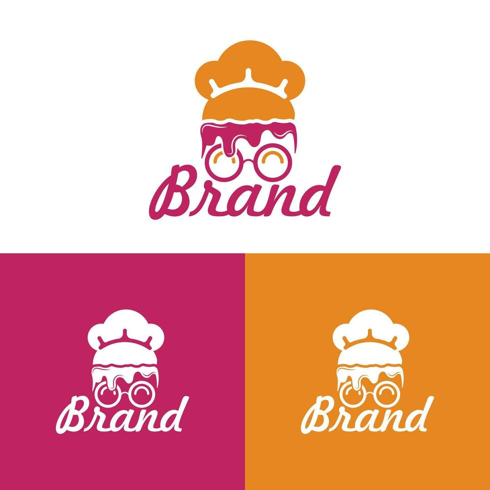 kaka och bageri logotyp vektor