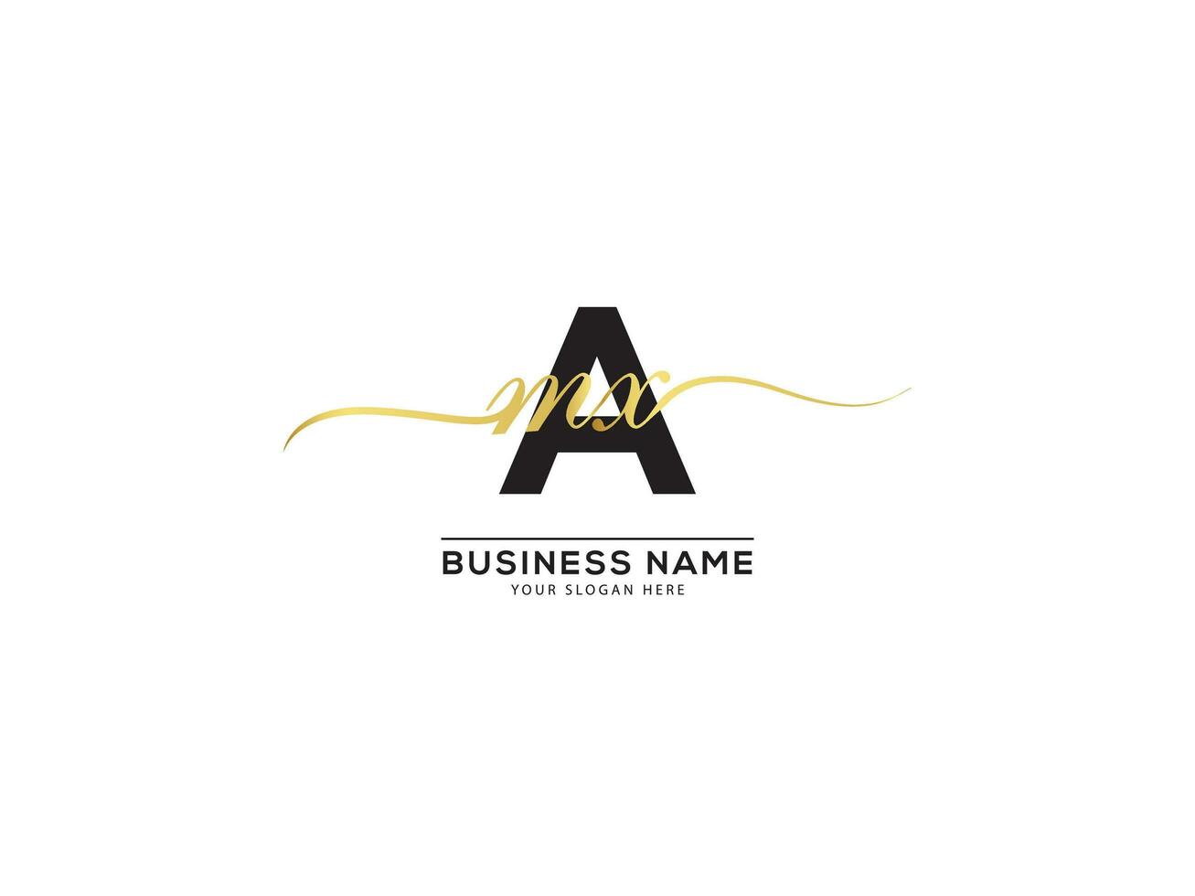 Monogramm Unterschrift Briefe amx Logo Design Vektor Symbol