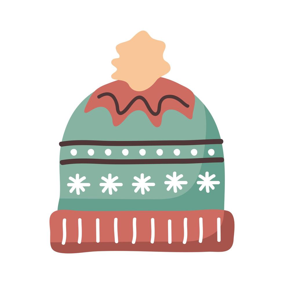 vinter hatt ikon vektor design