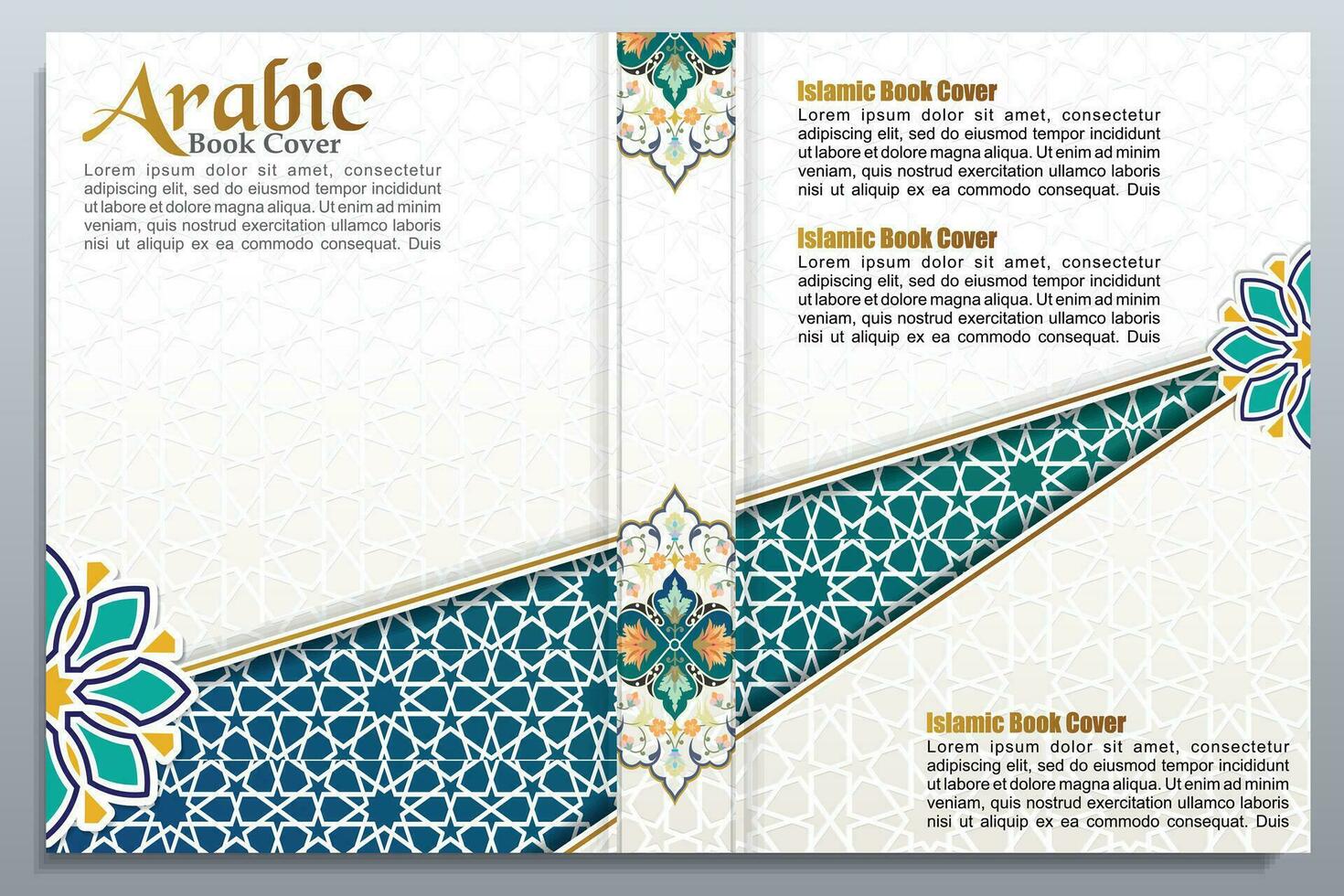 Arabisch Muster Buch Startseite Design, islamisch Kunst vektor