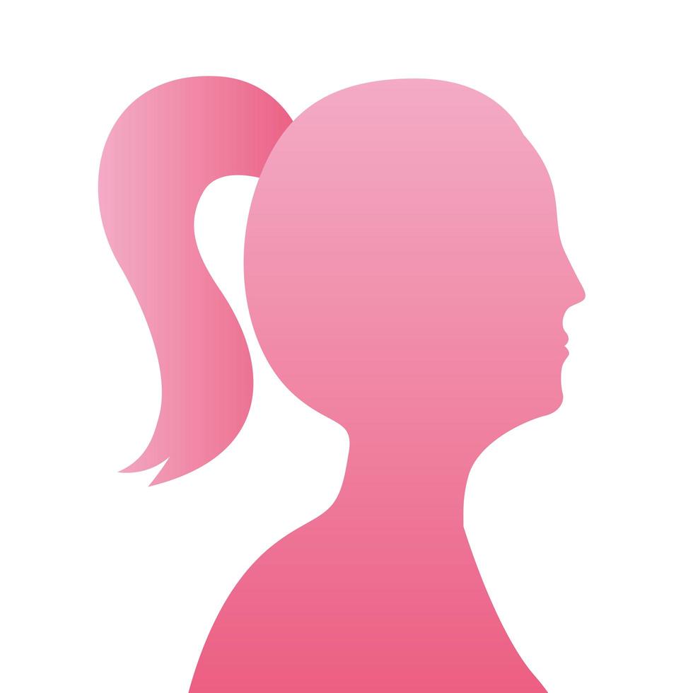 rosa kvinna figur siluett stilikon vektor