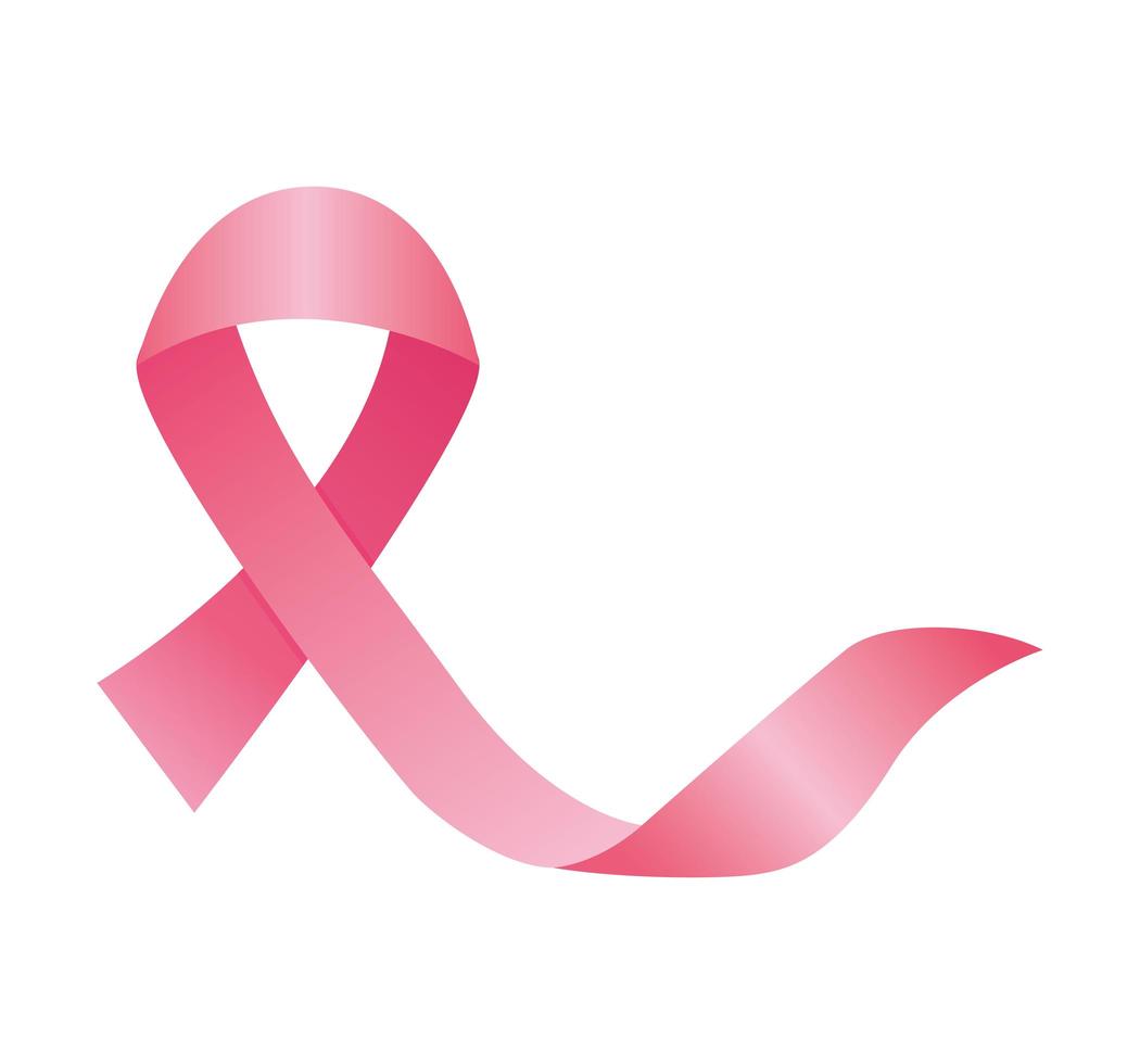 rosa Band Brustkrebs Silhouette Stilikone vektor