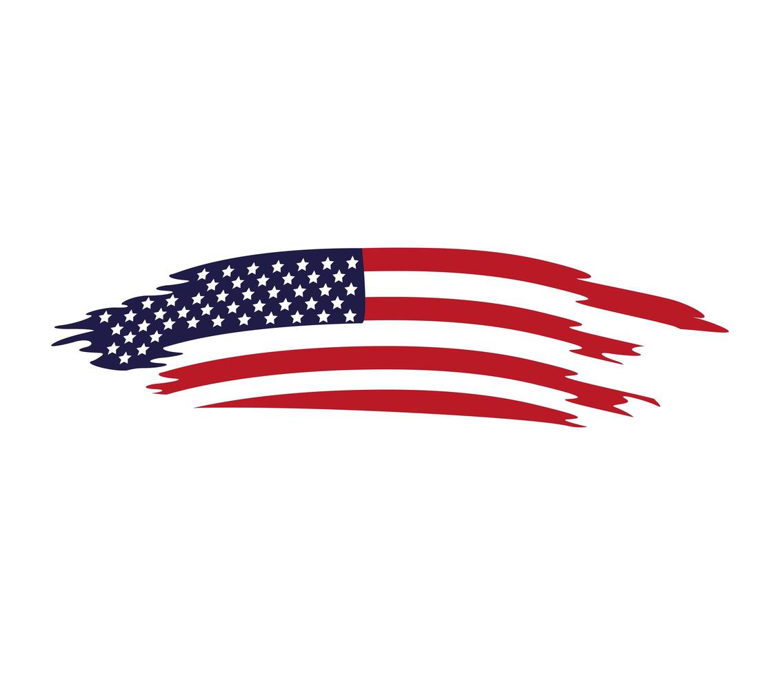 Flagge der Vereinigten Staaten von Amerika gemalt vektor