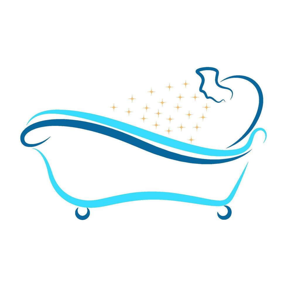 Badewanne Logo Symbol Design vektor