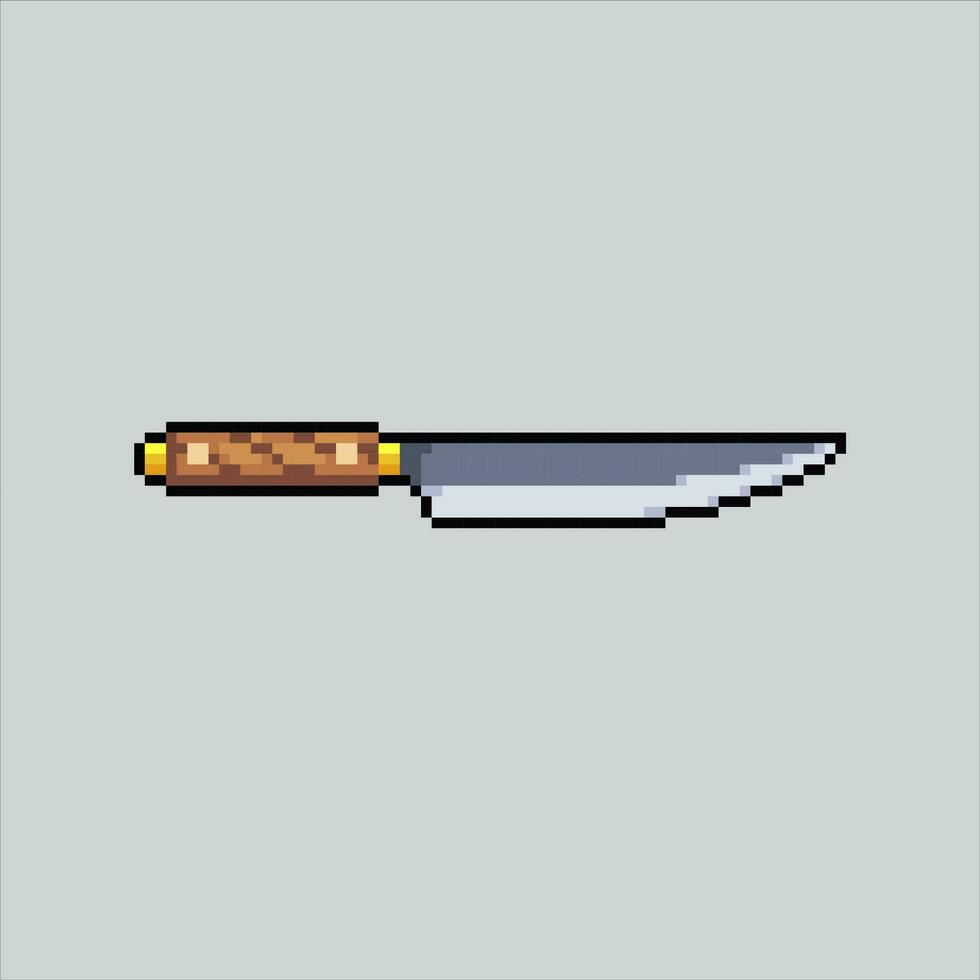 pixel konst illustration kniv. pixelated kniv verktyg. kniv vapen och verktyg pixelated för de pixel konst spel och ikon för hemsida och video spel. gammal skola retro. vektor