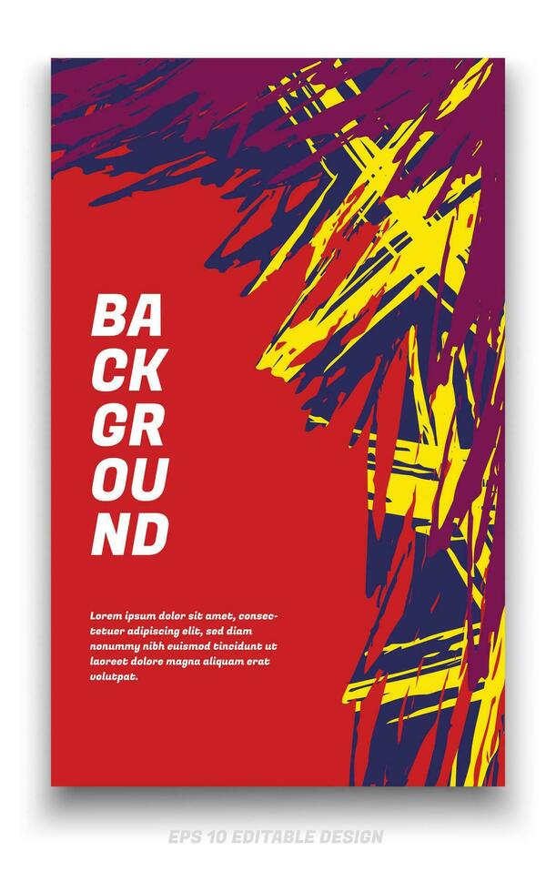 abstrakt grunge bakgrund omslag design med borsta stroke begrepp. design element för affischer, tidningar, bok täcker, broschyr mall, flygblad, presentation. vektor