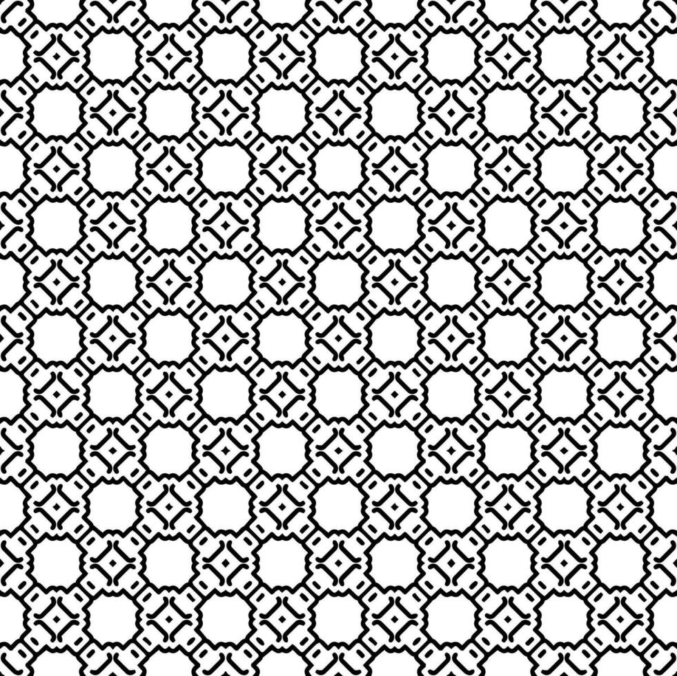 svart och vit sömlös mönster konsistens. gråskala dekorativ grafisk design. mosaikprydnader. mönster mall. vektor