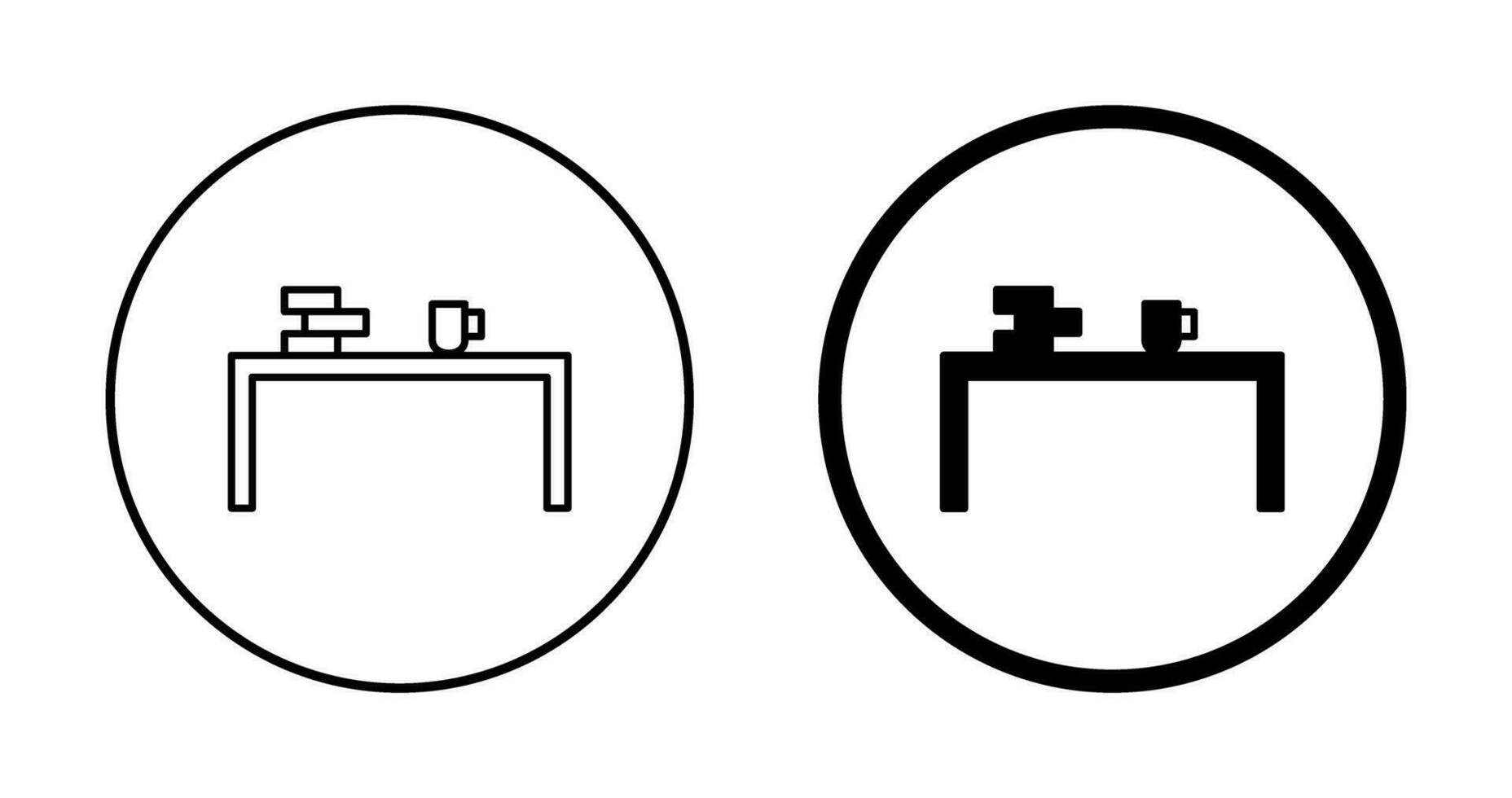 unik studie skrivbord vektor ikon