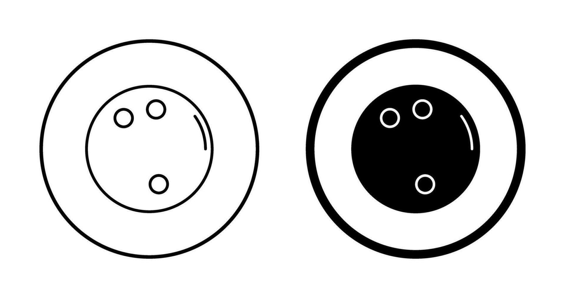Bowling-Kugel-Vektor-Symbol vektor