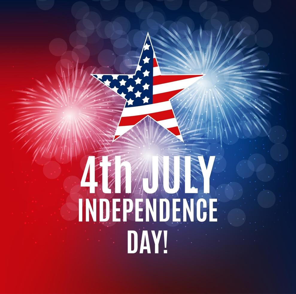 Unabhängigkeitstag in den USA Hintergrund. kann als Banner oder Poster verwendet werden vektor