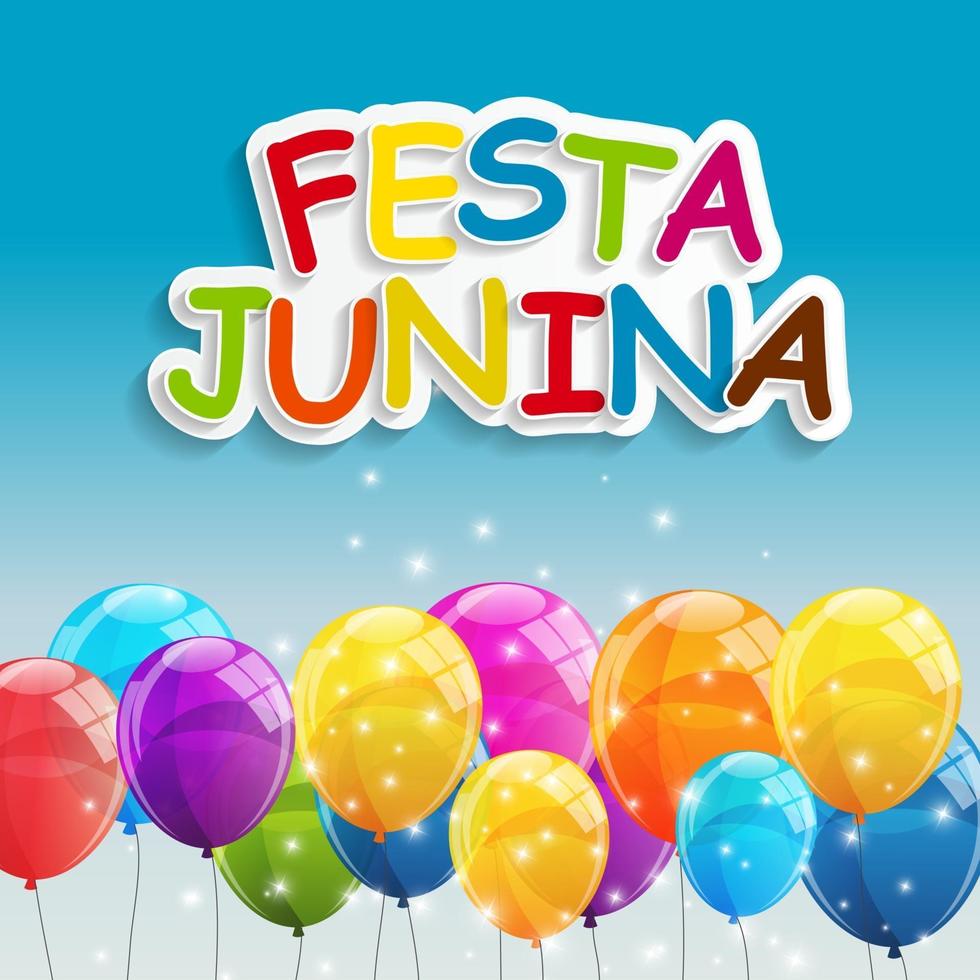 Festa Junina Urlaub Hintergrund traditionelle Brasilien Juni Festival Party vektor