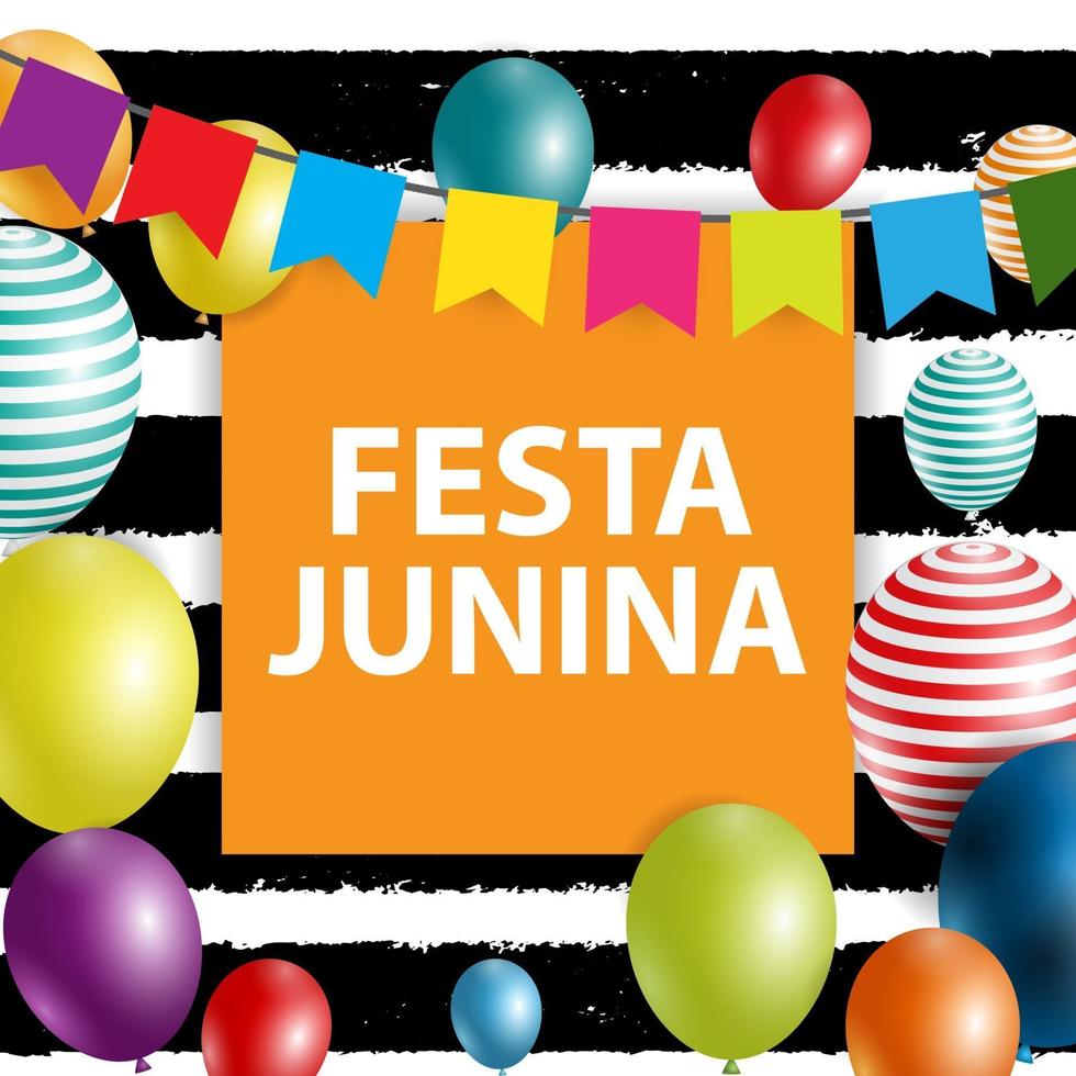 Festa Junina Urlaub Hintergrund traditionelle Brasilien Juni Festival Party vektor