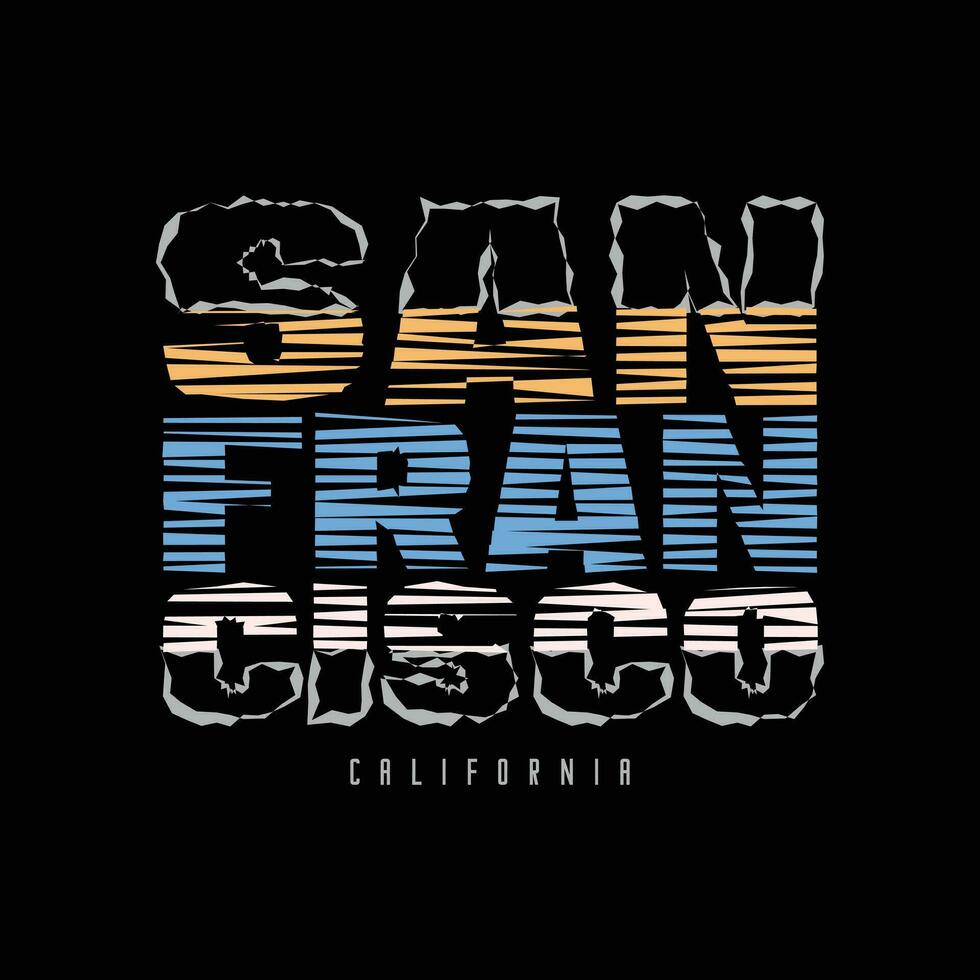 san francisco illustration typografi. perfekt för t-shirtdesign vektor