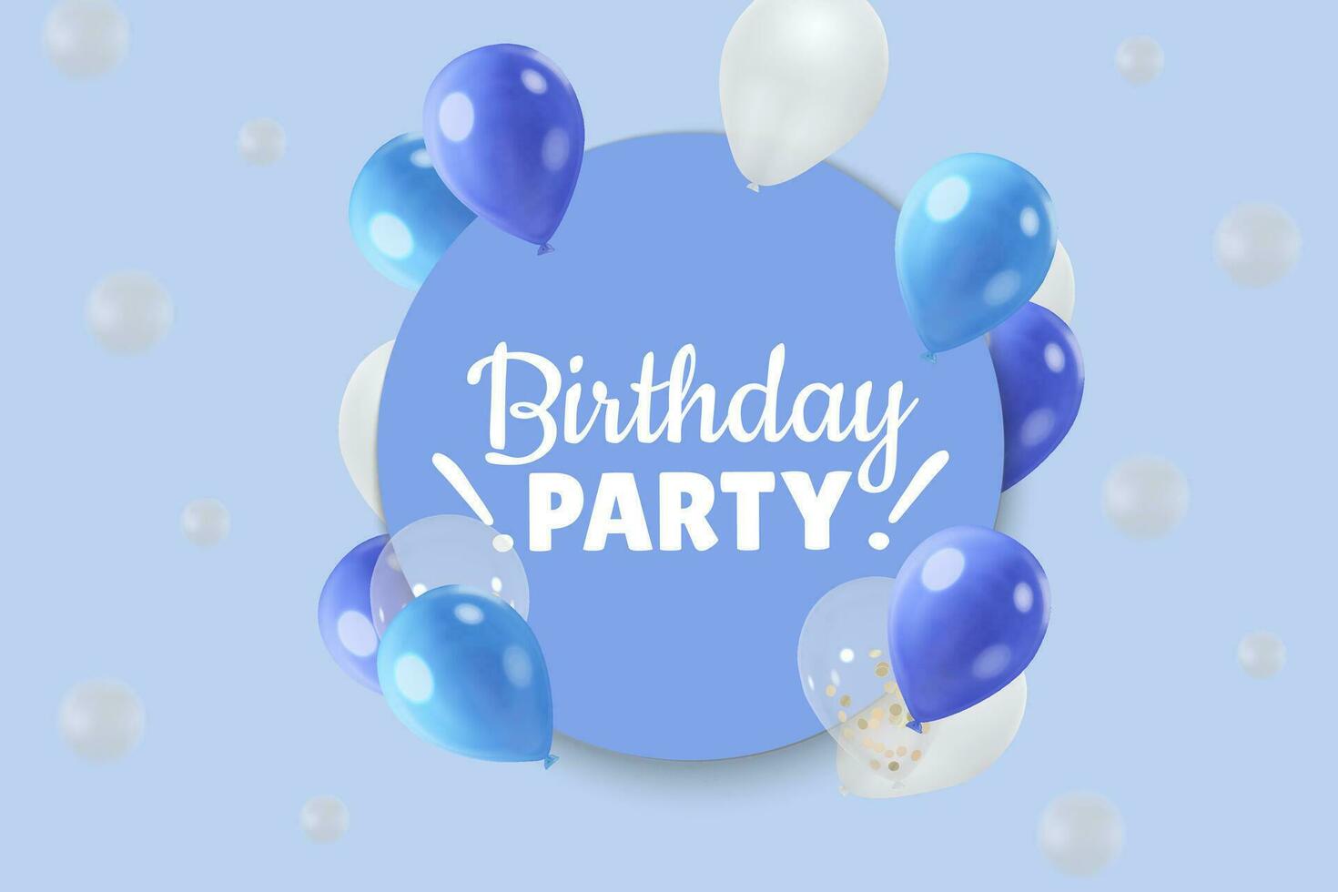bunt Luftballons Feier Party glücklich Geburtstag Design vektor