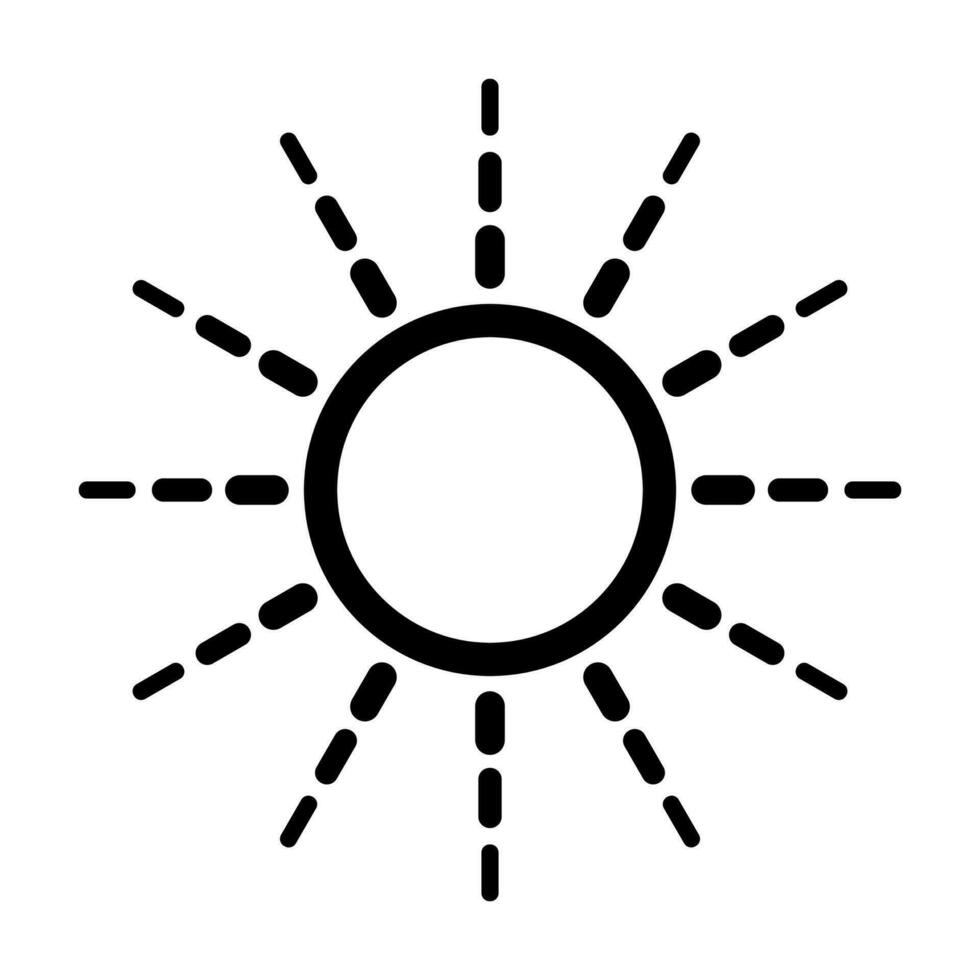Sonne Symbol oder Logo isoliert Zeichen Symbol Vektor Illustration.
