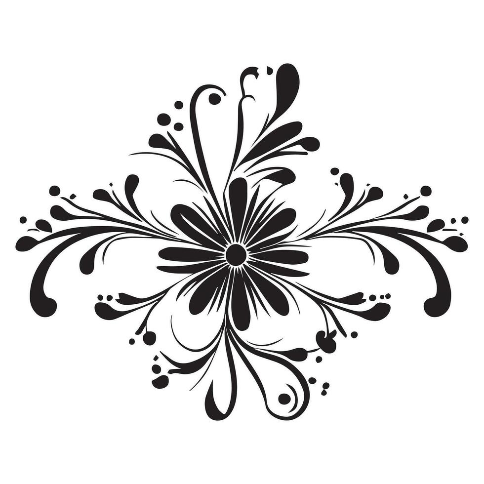 blomma design vektor illustration svart Färg