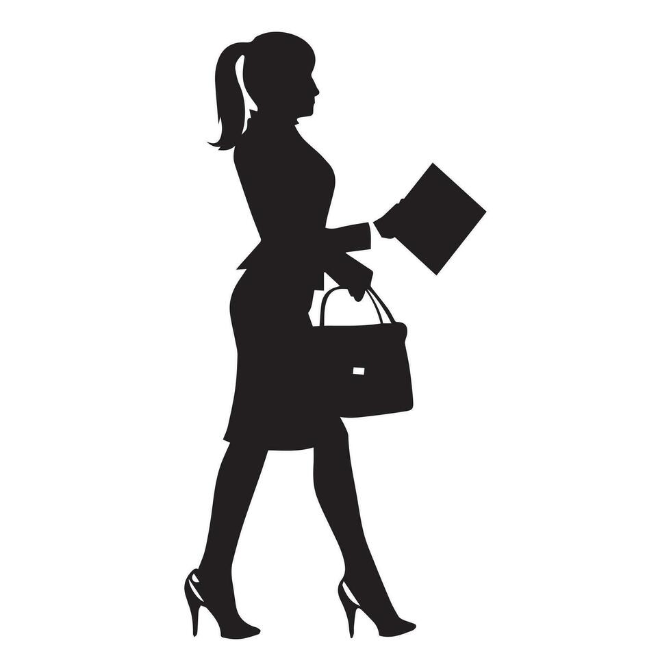 ein Geschäft Frauen Vektor Silhouette Illustration