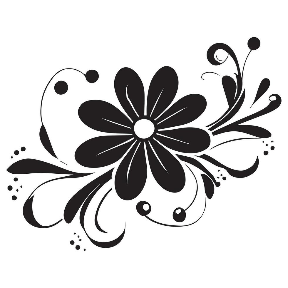 blomma design vektor illustration svart Färg