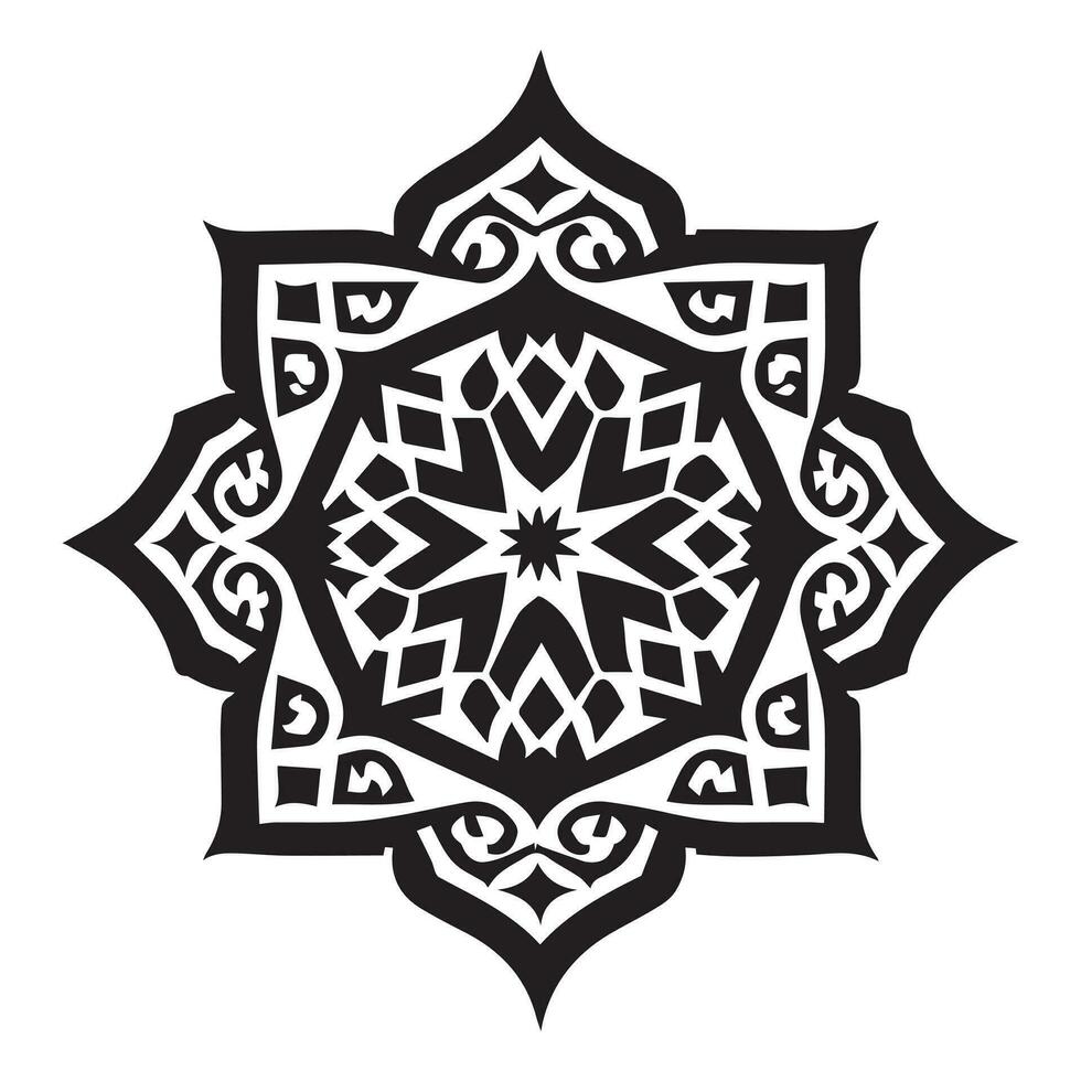 islamic prydnad vektor design illustration, islamic blommig vektor