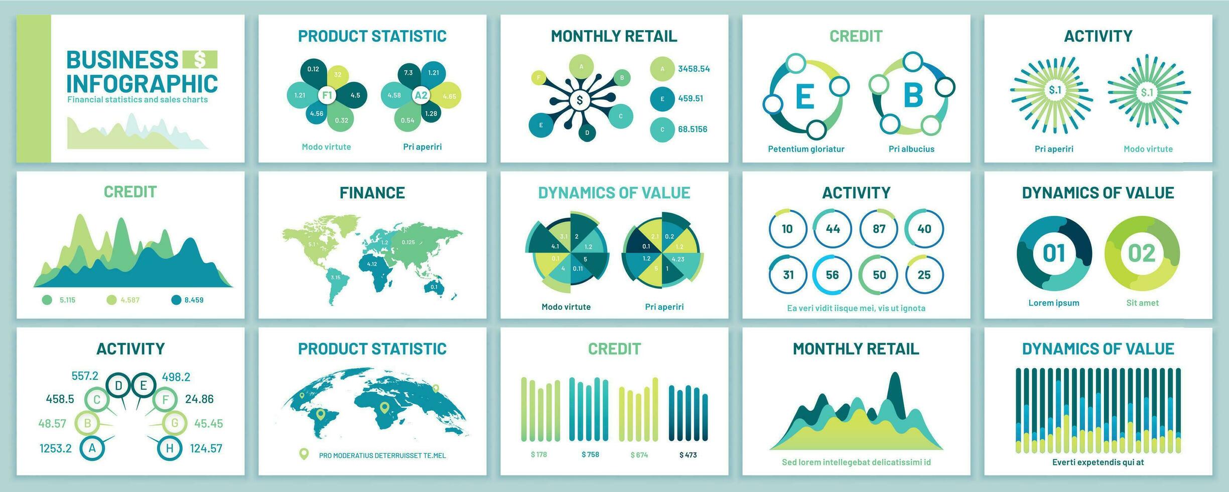 Infografik Diagramme zum Präsentation. Geschäft Präsentationen Vorlage, Marketing Diagramm Grafiken und Finanzen Bericht Vektor einstellen