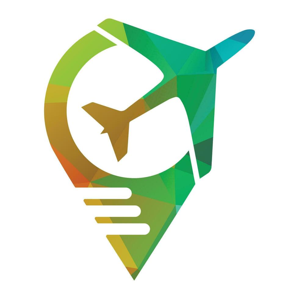 Reise Agentur Logo mit Stift Ort Vektor Illustration