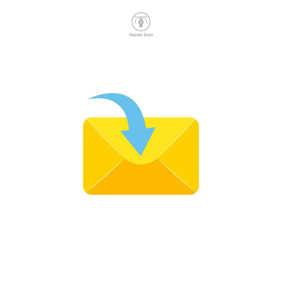 Email oder Briefumschlag Symbol. ein einfach und erkennbar Vektor Illustration von ein Email oder Umschlag, Darstellen Korrespondenz, Mitteilungen, und Kommunikation.
