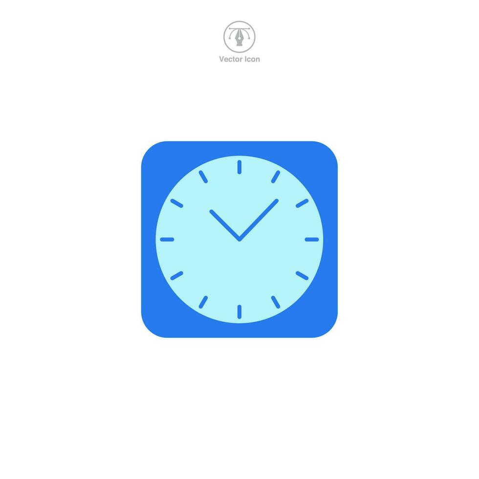klocka eller timer ikon. en elegant och exakt vektor illustration av en klocka eller timer, representerar tid förvaltning, deadlines, och effektivitet.