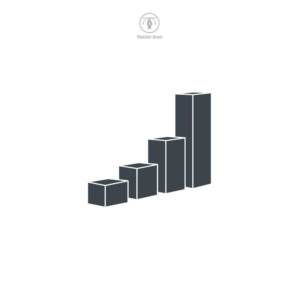 Bar Graph Symbol. ein sauber und informativ Vektor Illustration von ein Bar Graph, illustrieren Daten im ein visuell reizvoll und einfach zu verstehen Format.