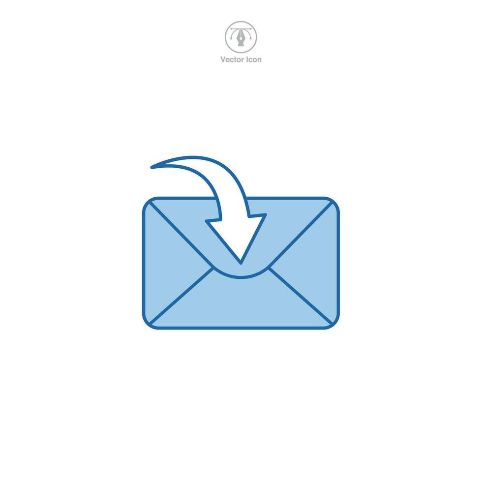 e-post eller kuvert ikon. en enkel och igenkännlig vektor illustration av ett e-post eller kuvert, representerar korrespondens, meddelanden, och kommunikation.