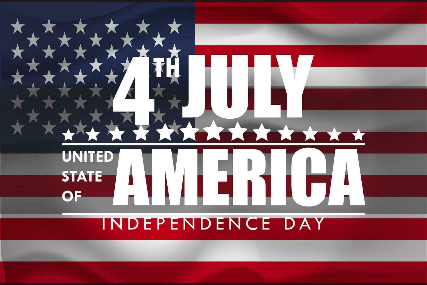 USA eller förenad stater av Amerika oberoende dag baner för 4:e av juli. vektor illustration
