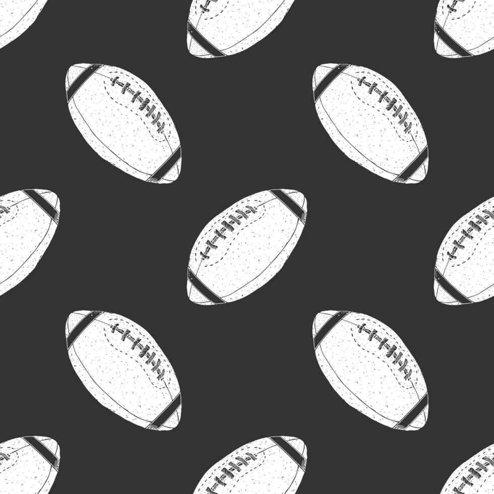 fotboll rugby boll sömlösa mönster handritad skiss vektorillustration vektor