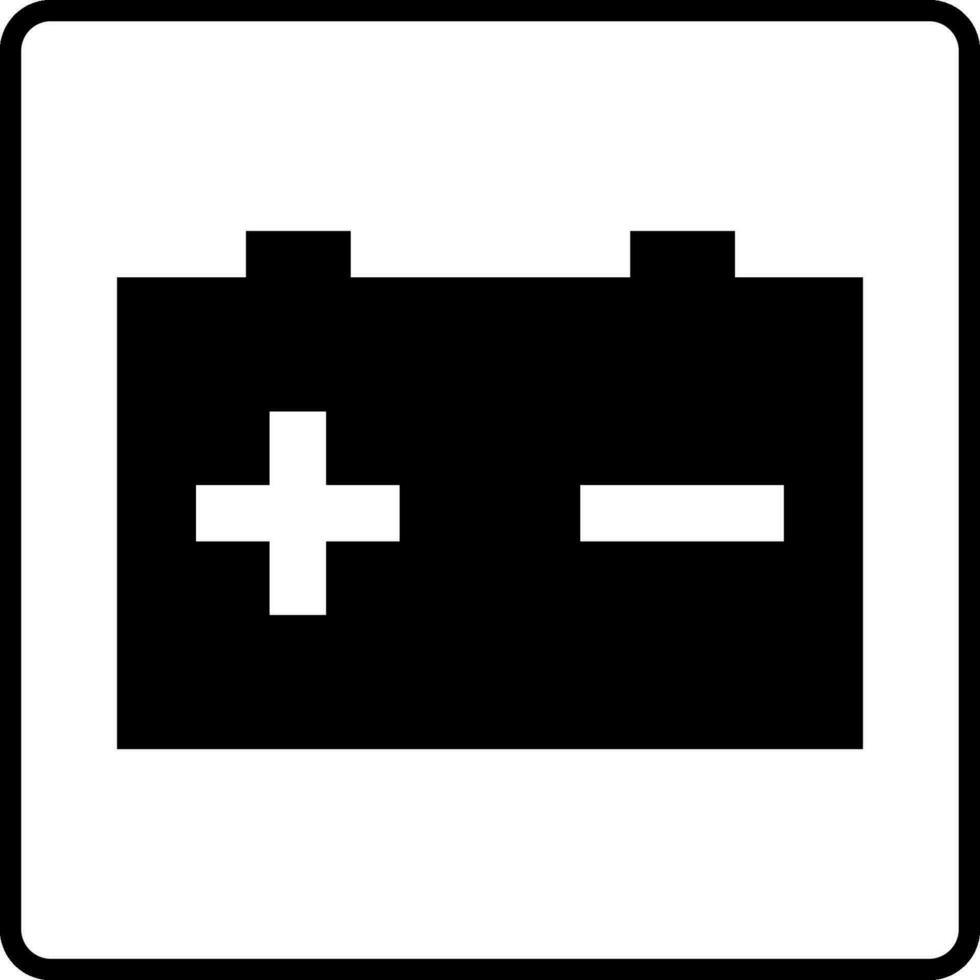 Symbol Batterie Zeichen Batterie Box auf Weiß Hintergrund vektor