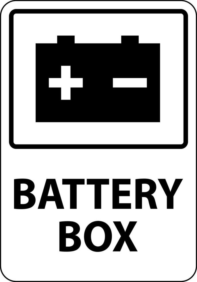 Symbol Batterie Zeichen Batterie Box auf Weiß Hintergrund vektor