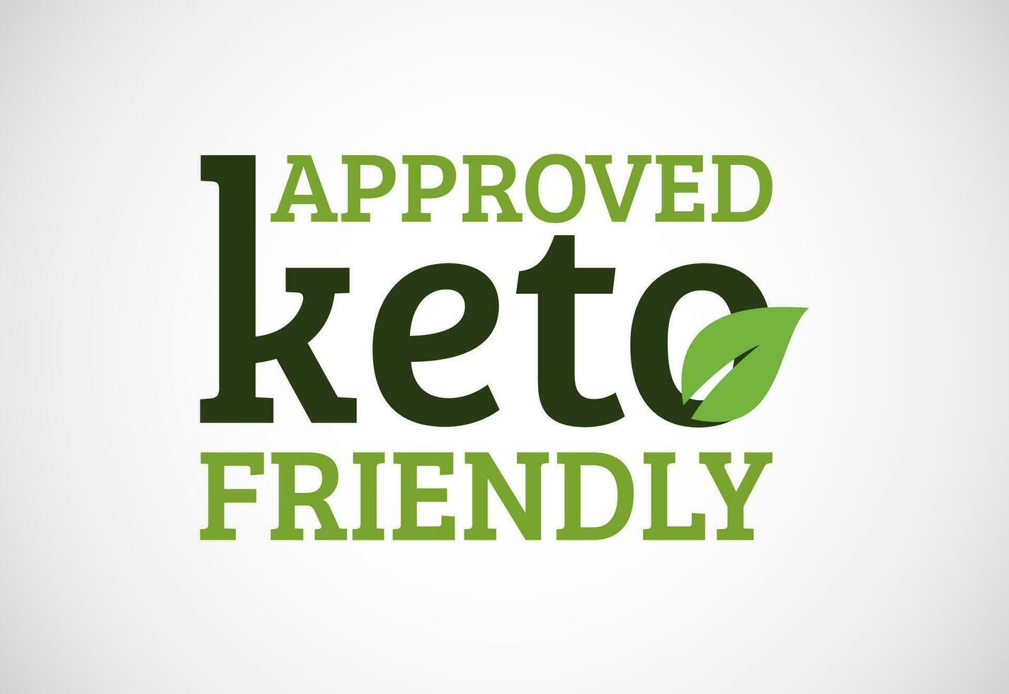 Keto freundlich Symbol. Keto freundlich und organisch Etiketten unterzeichnen. gesund natürlich Produkt Etikette Design Vektor Illustration