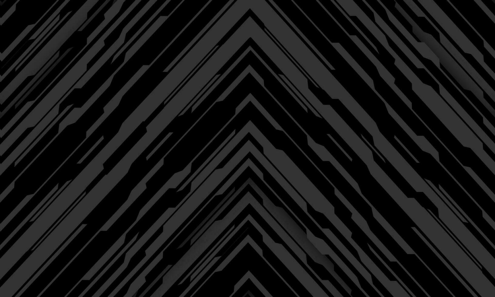 abstrakt Cyber Schaltkreis schwarz grau Pfeil geometrisch leer Raum Design modern futuristisch Technologie kreativ Hintergrund Vektor