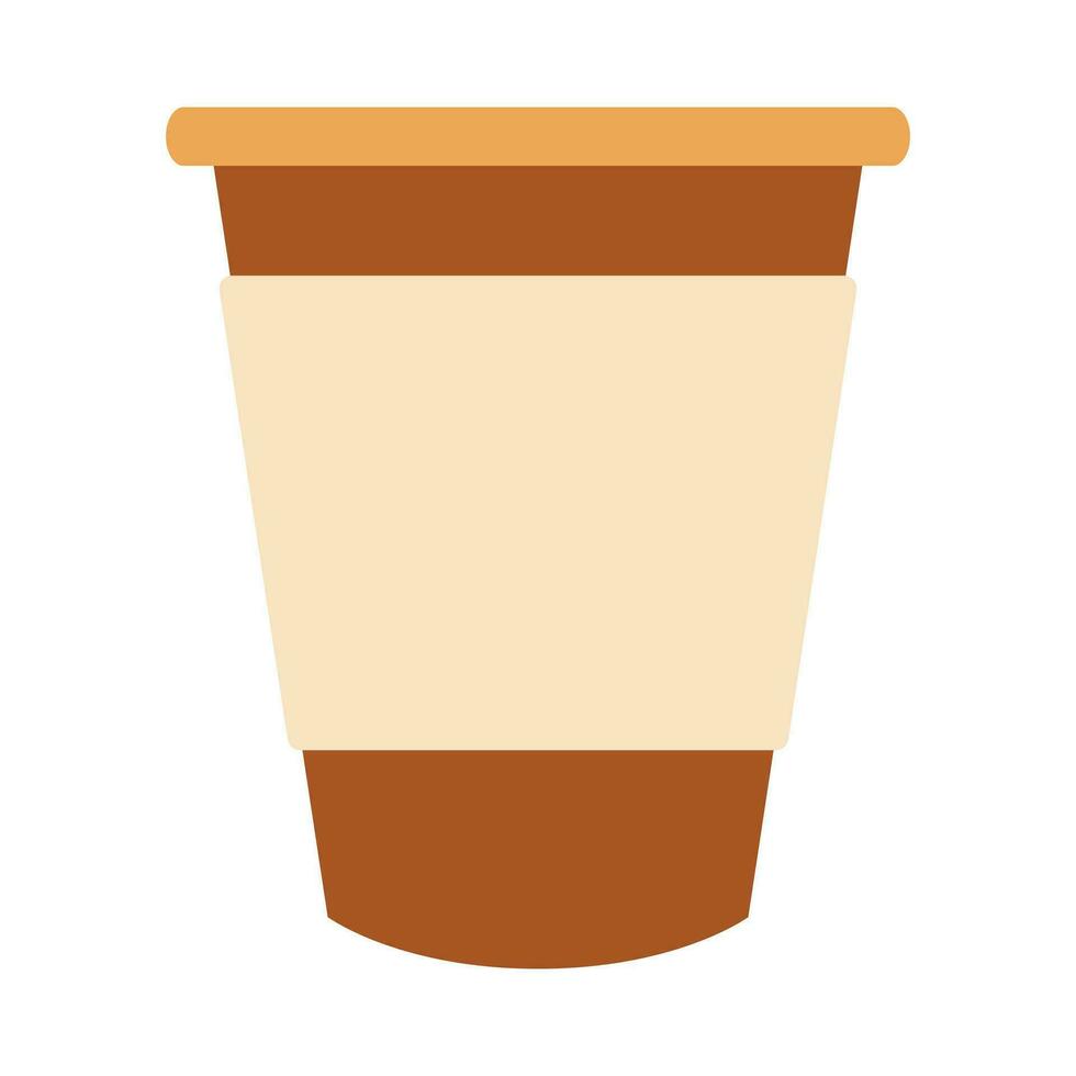 kaffe illustration isolerat på vit bakgrund. en kopp av kaffe, iced kaffe, varm kaffe, platt kartong illustration. energisk dryck bryggning Kafé eller bar och restaurang. vektor