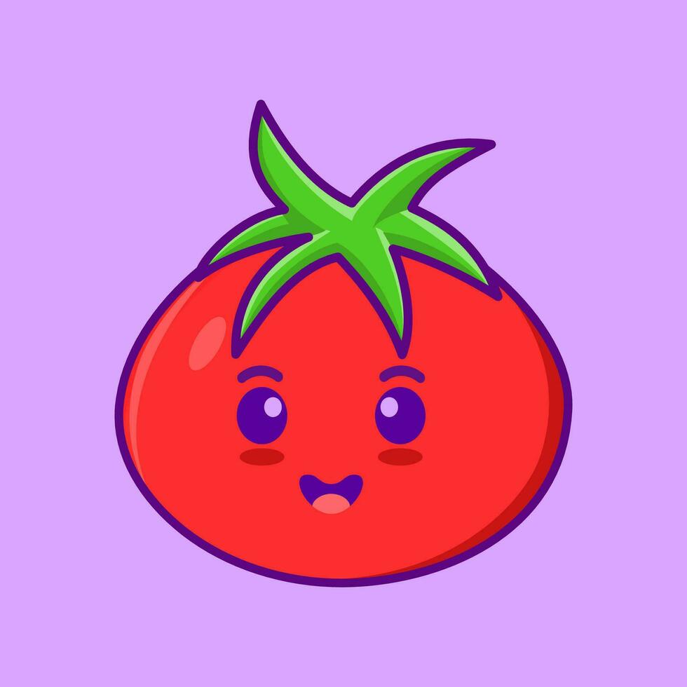 süße tomatenillustration vektor