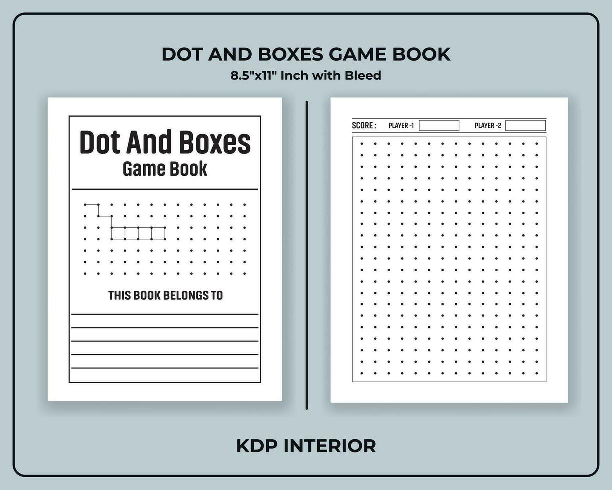 punkt och lådor spel bok kdp interiör vektor