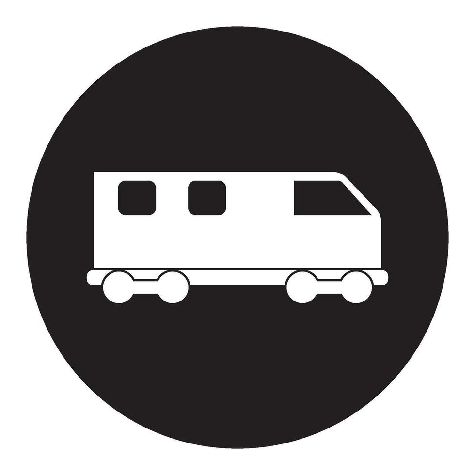 Zug Symbol, Zug Wagen Vektor